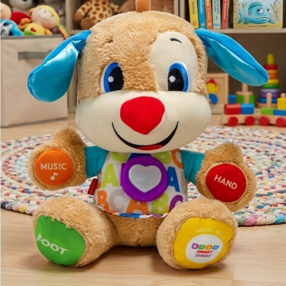 Fisher Price Laugh and Learn ABC Smart Stages Interactive Puppy Plush Dog 14”